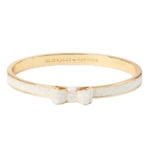 Kate Spade moon river opal glitter bow bangle